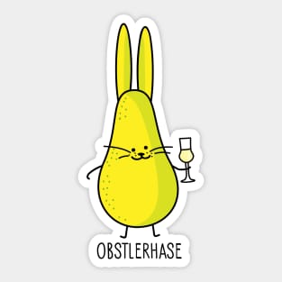 Easter bunny with fruit schnapps Sticker